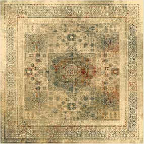 Dywan Omega Mamluk Krem Kwadrat