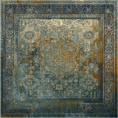 Dywan Omega Mamluk Dark Blue Kwadrat